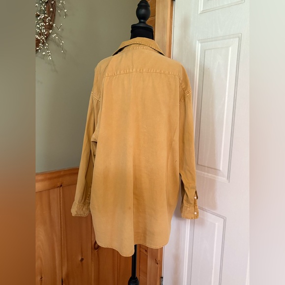 Aerie Mustard Button Down Shirt size M (oversized). - Picture 6 of 13